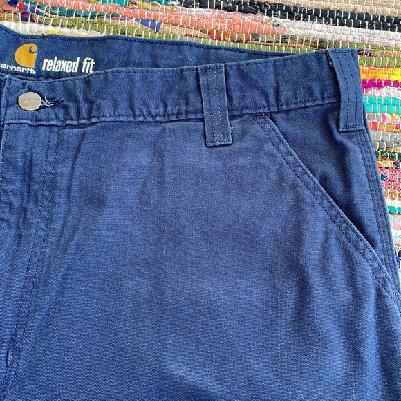Carhartt Navy Cargo Shorts- #1917 - Picture 5 of 11